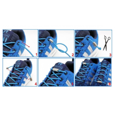 Шнурки без завязок - liner - Голубые Фото 2 