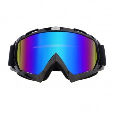 Очки лыжные |8154| Чёрная оправа с зеркальными линзами | Горнолыжная маска SKI