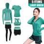 Женский фитнес костюм 5 в 1  (XW-5IN1-8265) Цвет: Зелёный - купить в Украине